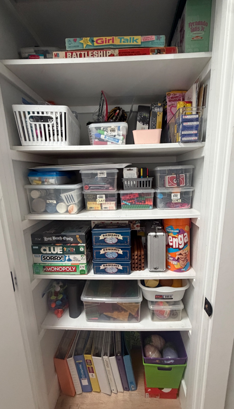 Games & Activity Closet